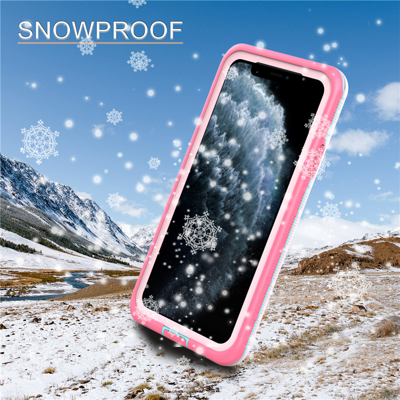 방수 케이스 파우치 방진 iPhone 11 Pro Max Case 드라이 케이스 방수 휴대 전화 케이스 (핑크), 투명 백 커버 첨부