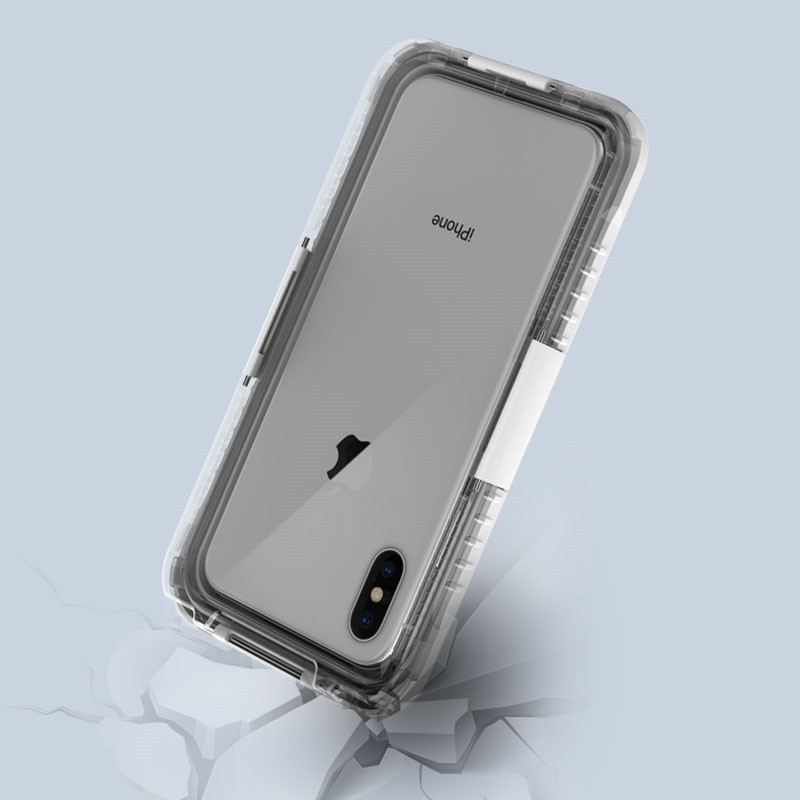 iphone XS Max (백색)를위한 보편적 인 이동 전화 방수 상자 작은 명확한 방수 상자 수중 사진기 상자