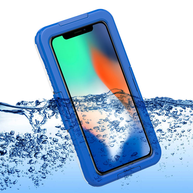 방수 전화 케이스 iPhone XS Max Wterproof 모바일 케이스 Lifeproof Case (Blue)