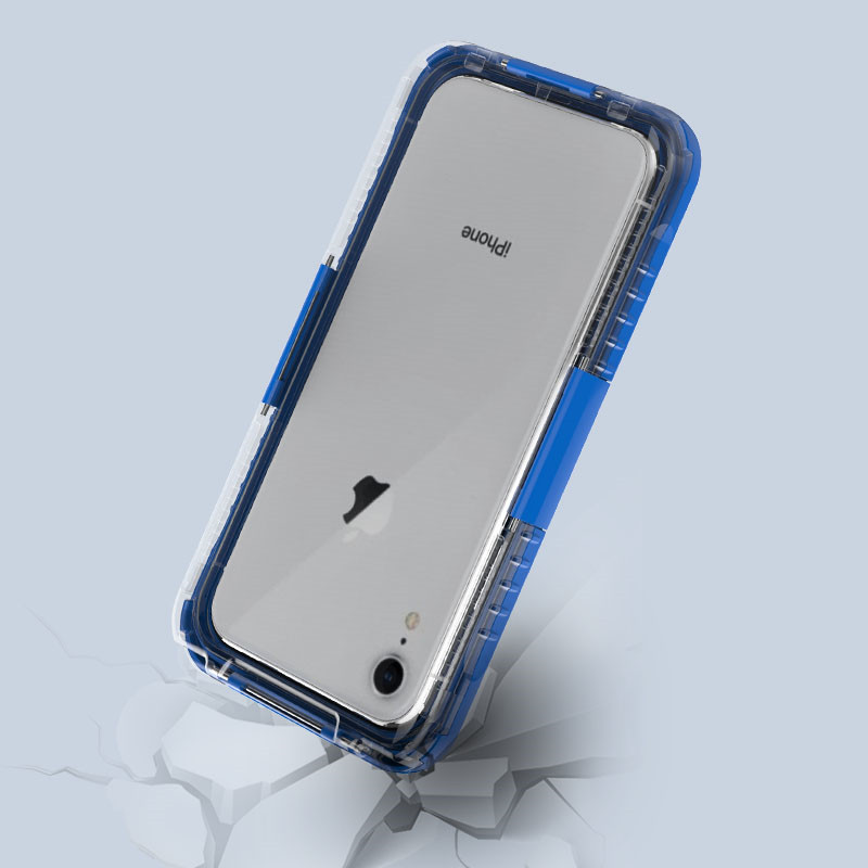 iphone XR (파랑)을위한 iphone 물 충격 방진 제일 방수 상자를위한 방수 팩