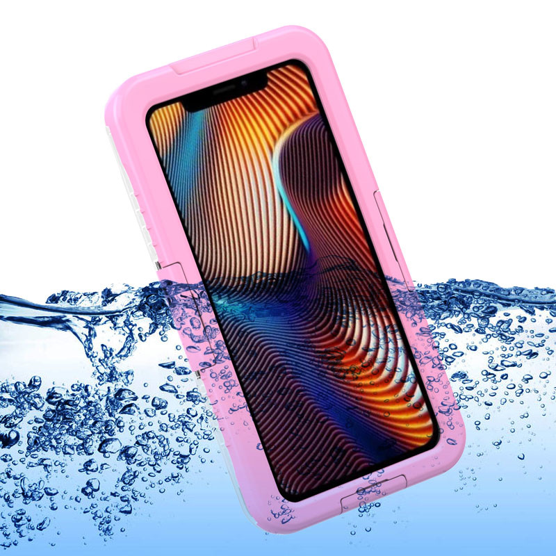저렴한 아이폰 XR 케이스 구명권 구매 수중 아이폰 케이스 케이스와 지갑(핑크)